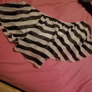 brand new navy striped crop top